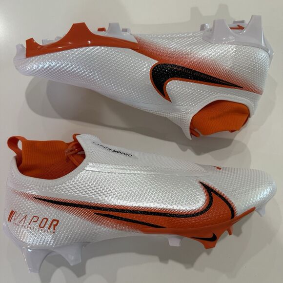 Size 15 Nike Vapor Edge Pro 360 White Orange Football Cleats CV6345-100 NEW main image 4